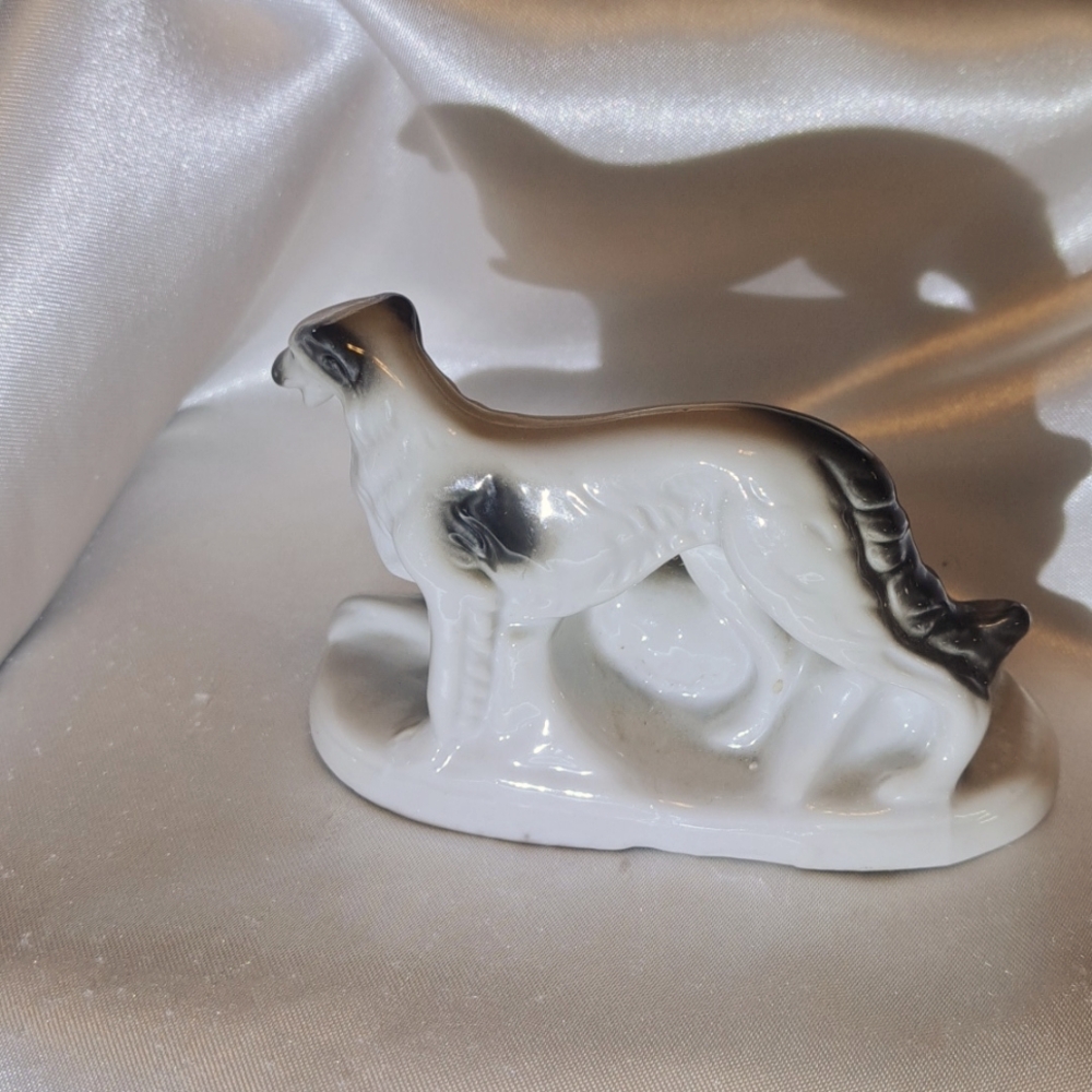 BORZOI Japanese ANTIQUE DOG PLATE - Picture 3 of 11